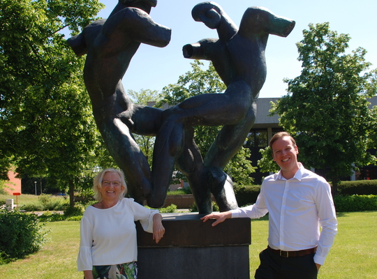 Marleen Verboven geeft de sjerp door